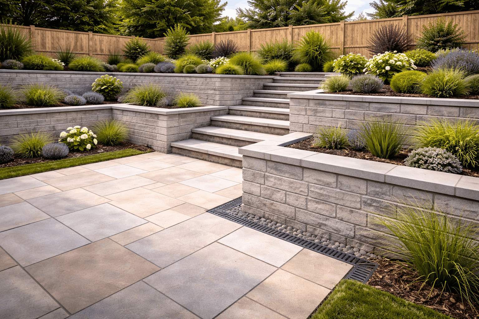 Block retaining walls by KOG Building Projects Ltd Grantham Lincolnshire Nottinghamshire