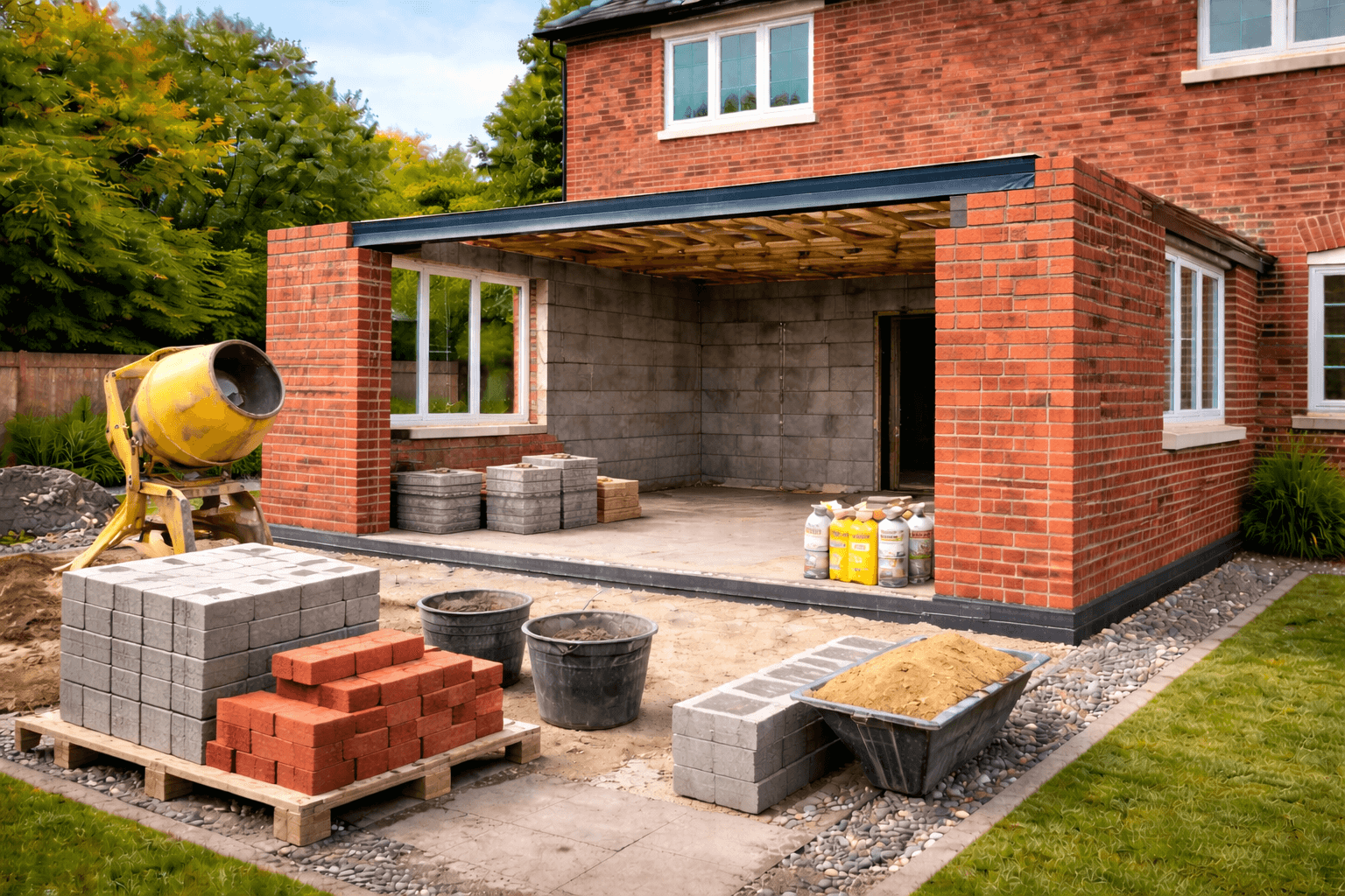 Brick & blockwork for extensions by KOG Building Projects Ltd Grantham Lincolnshire