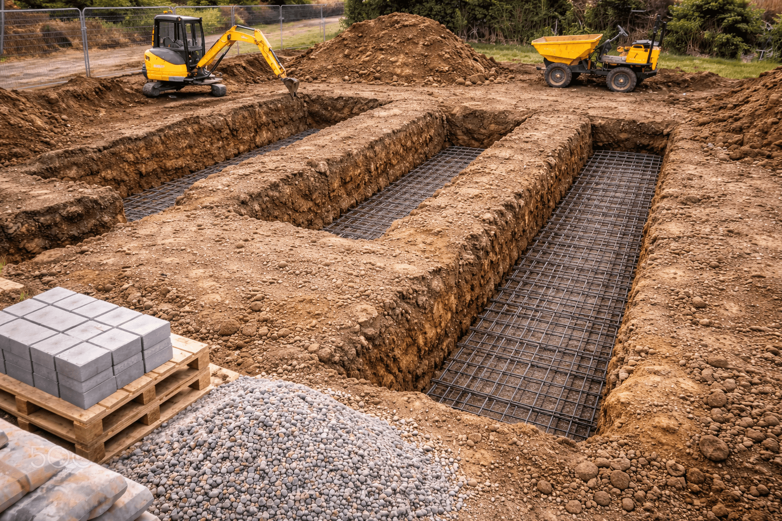 Groundworks & excavation footings in Grantham by KOG Building Projects Ltd building contractor