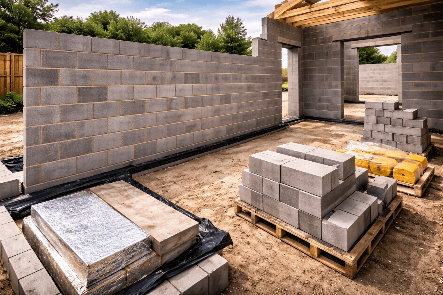 External blockwork inner leaf by KOG Building Projects Ltd Grantham Lincolnshire Nottinghamshire