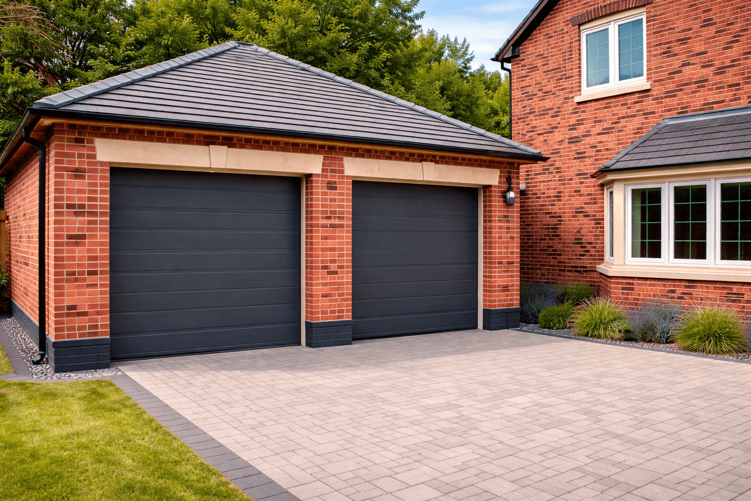 Garage brickwork & external walls by KOG Building Projects Ltd Grantham Lincolnshire