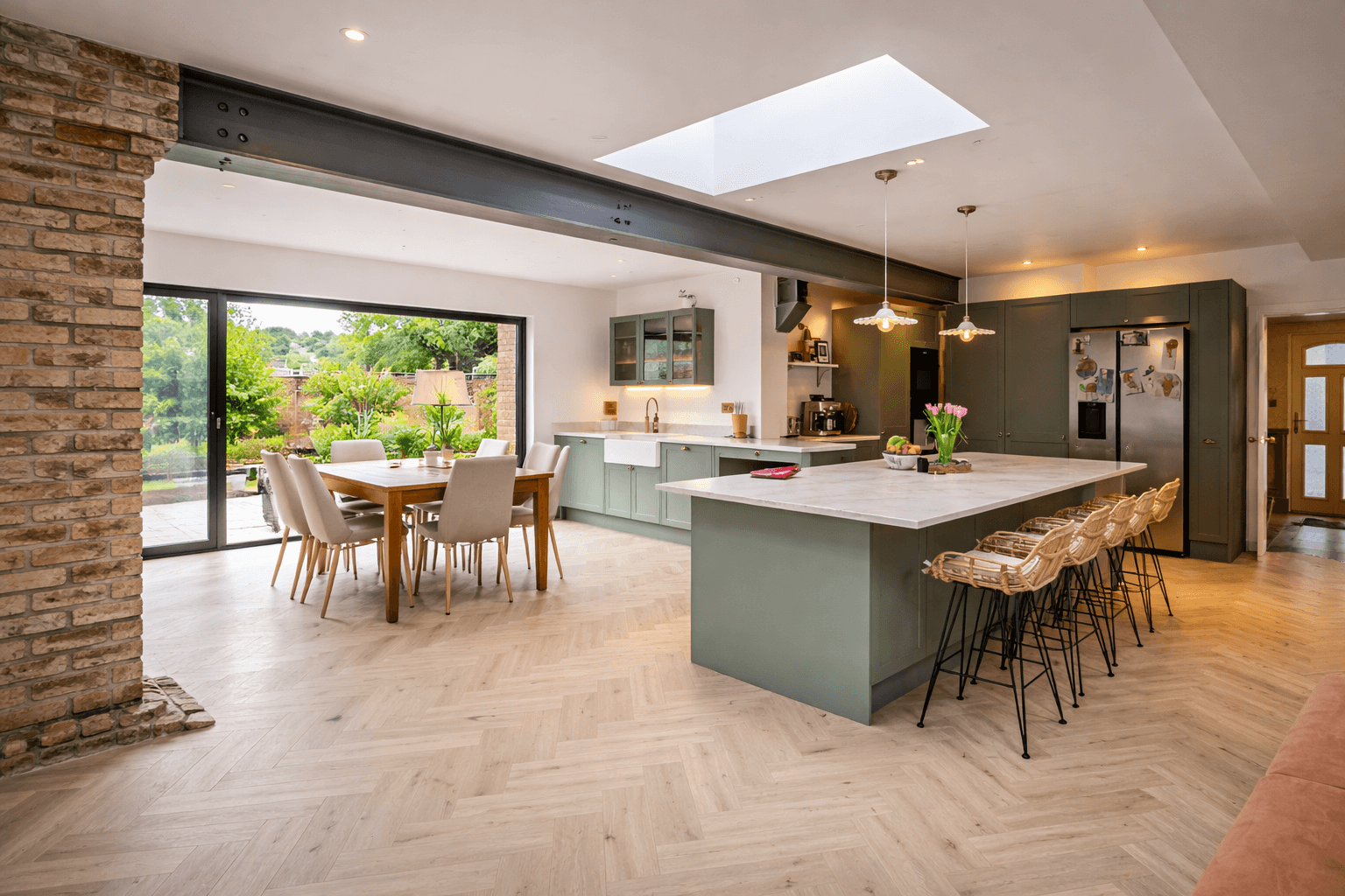 KOG Building Projects Ltd load-bearing wall removal creating open plan kitchen space