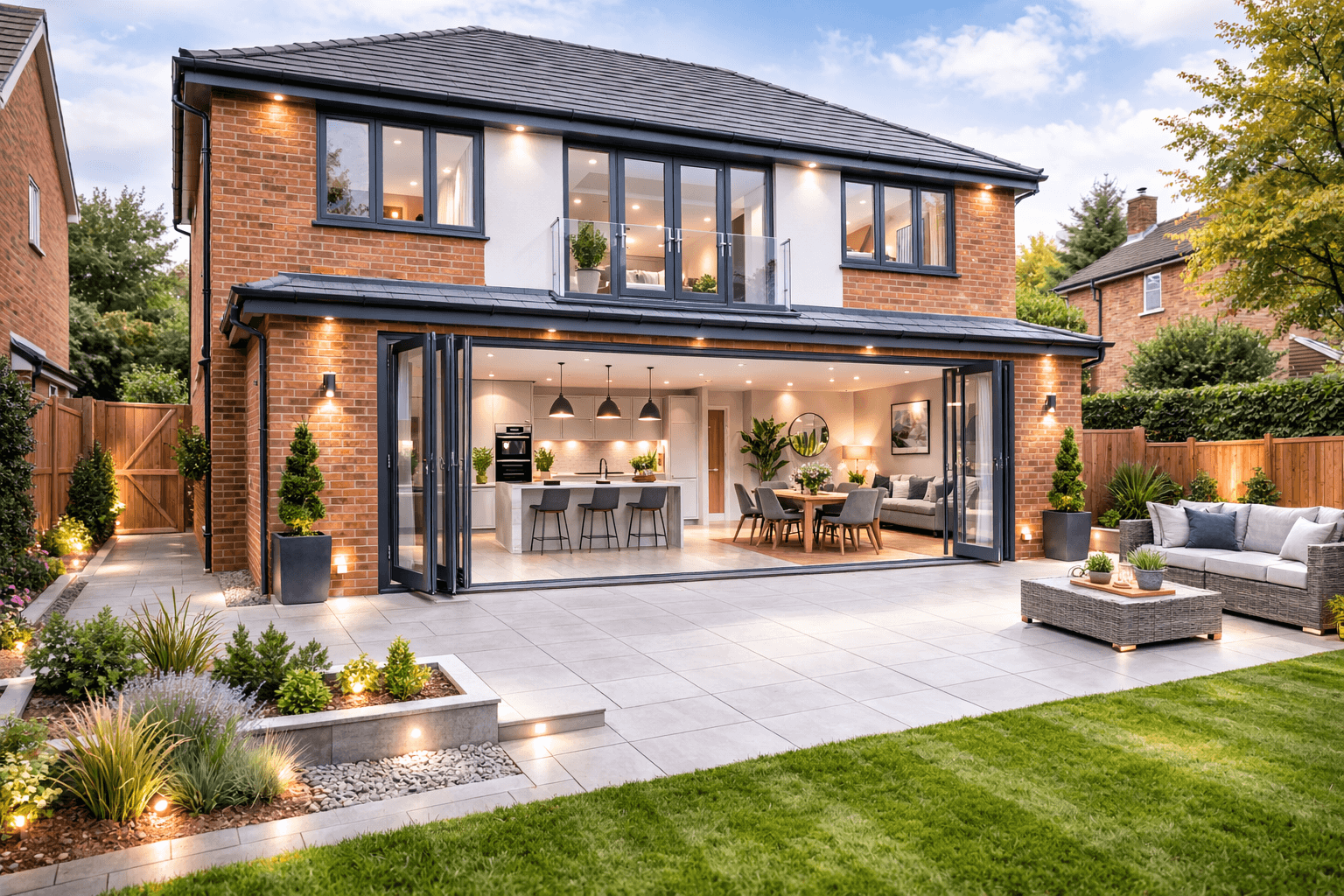 Double storey extension by KOG Building Projects Ltd UK building contractor modern home extension