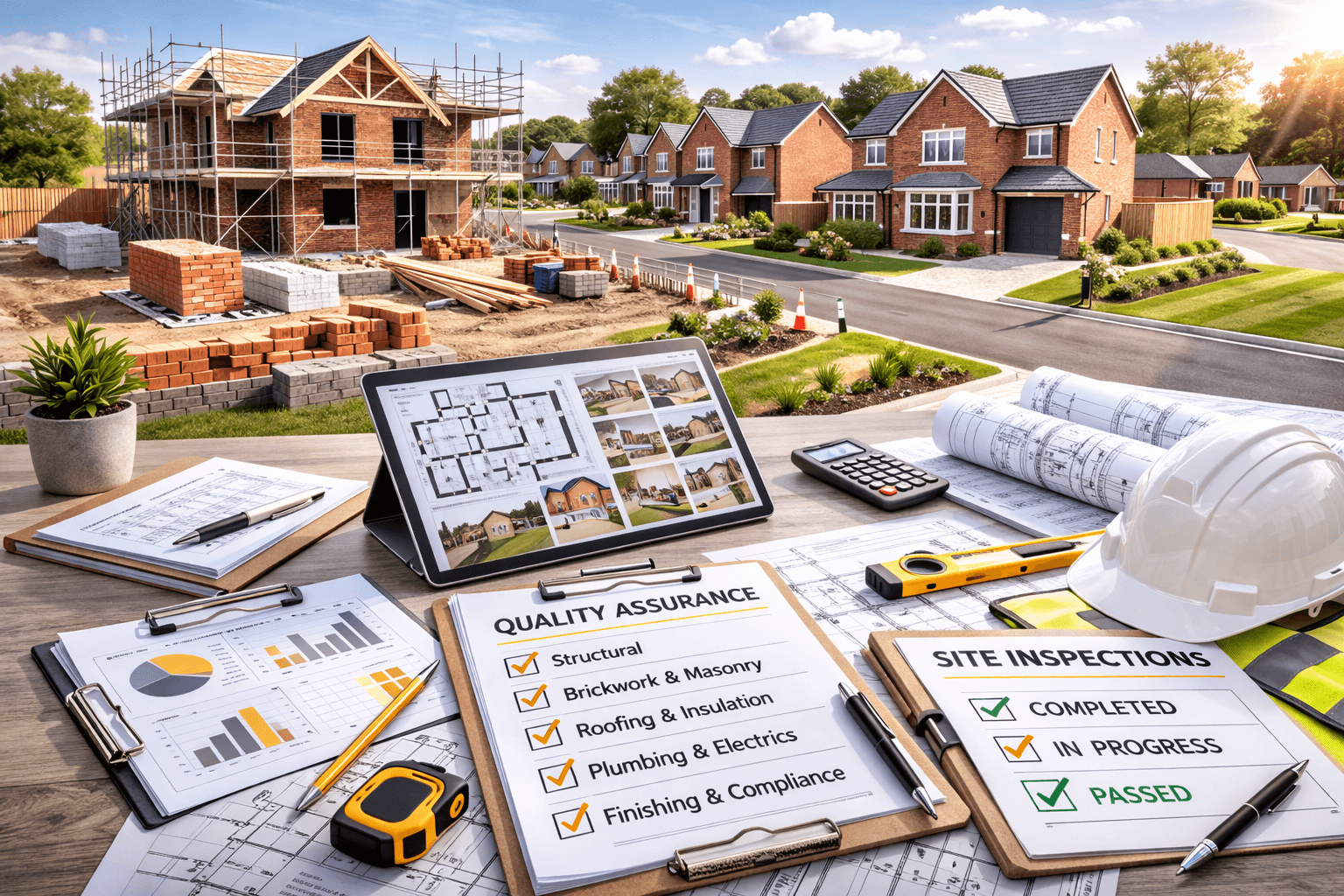 Quality assurance & plot inspections in Grantham by KOG Building Projects Ltd, Lincolnshire & Nottinghamshire