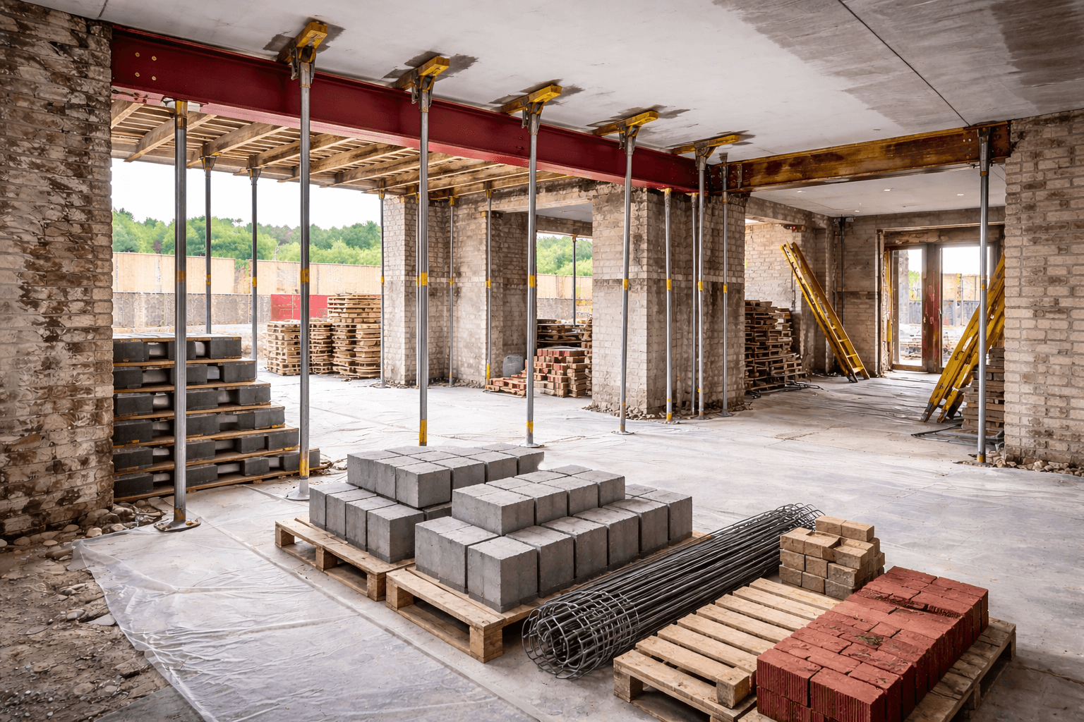 (RSJ Installation Steel Beam Installation)