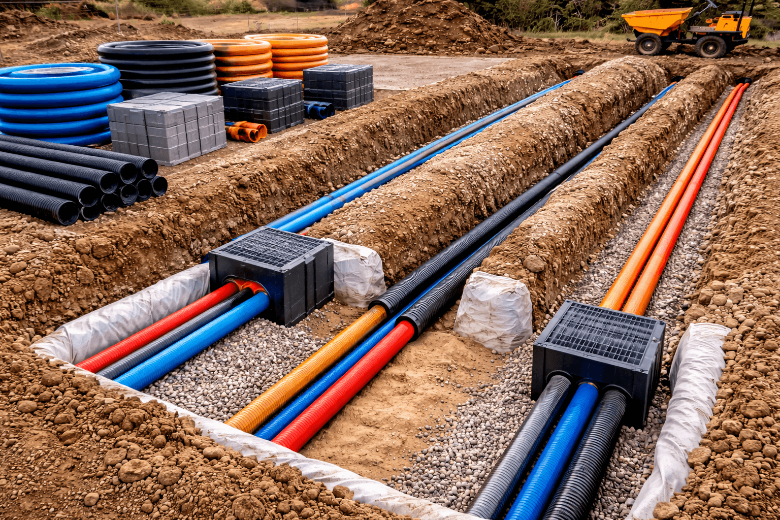 Service trenches & ducting installation in Grantham by KOG Building Projects Ltd, Lincolnshire & Nottinghamshire