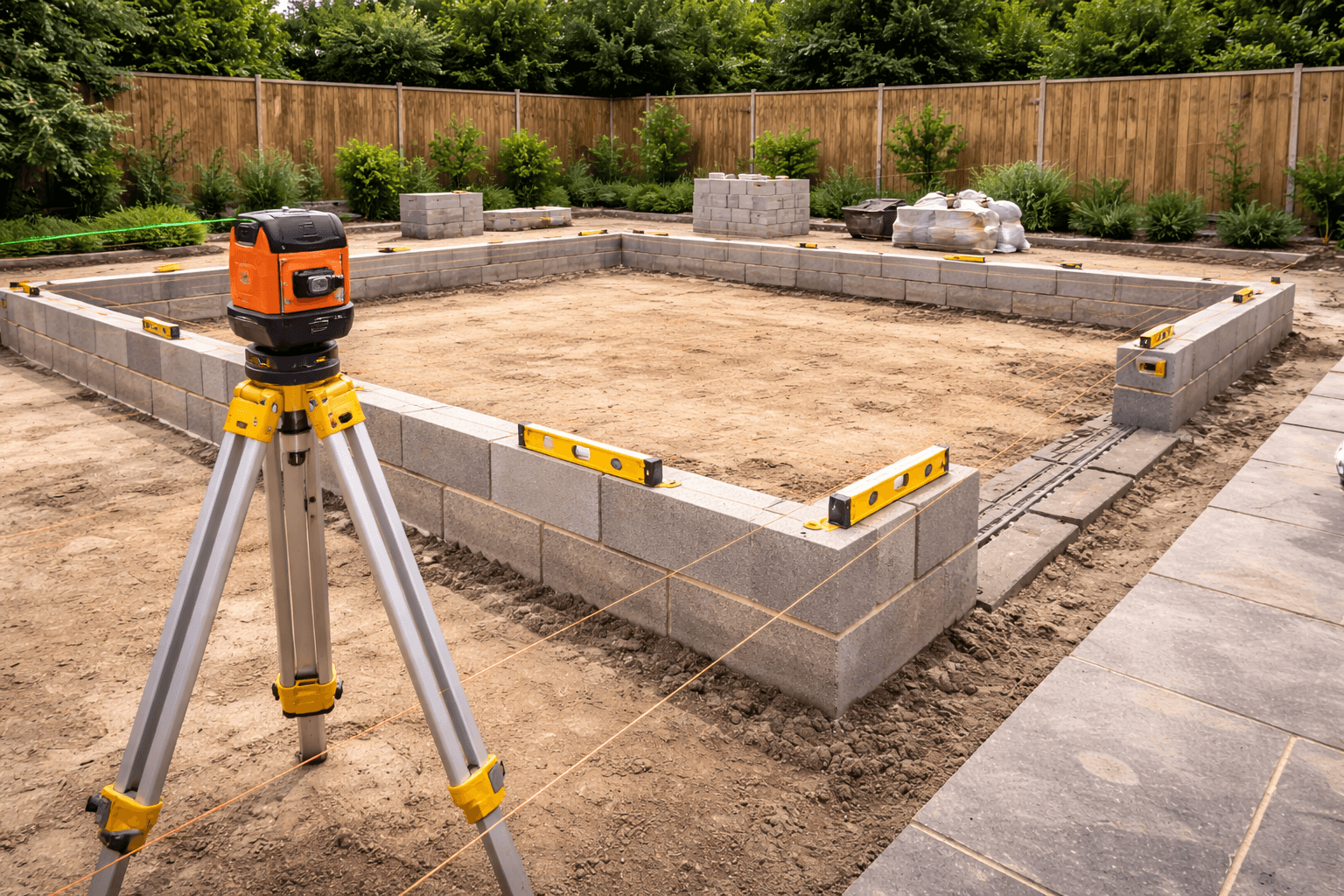 Setting out, levels & line control by KOG Building Projects Ltd Grantham Lincolnshire Nottinghamshire