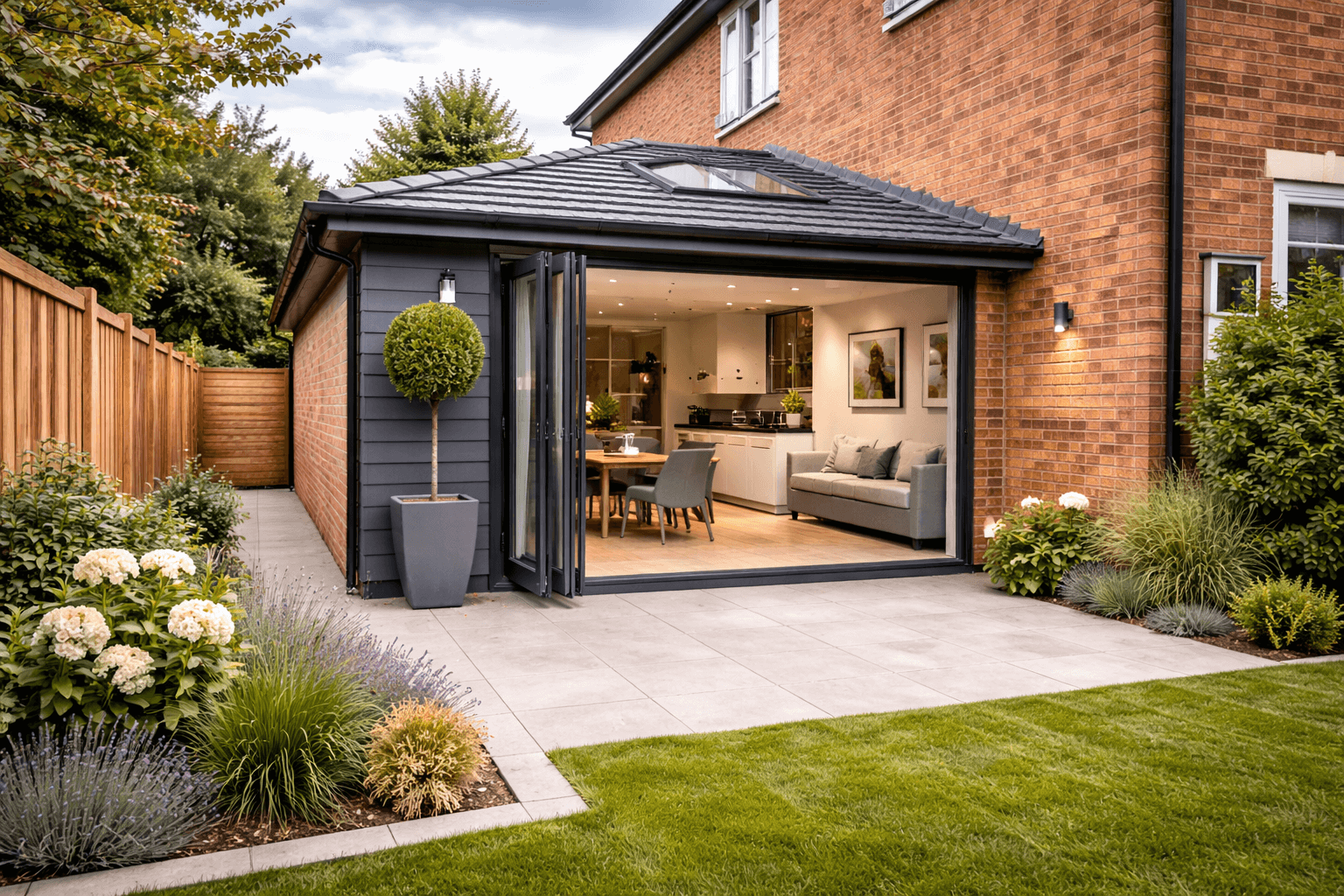 Side extension by KOG Building Projects Ltd UK building contractor modern home extension services