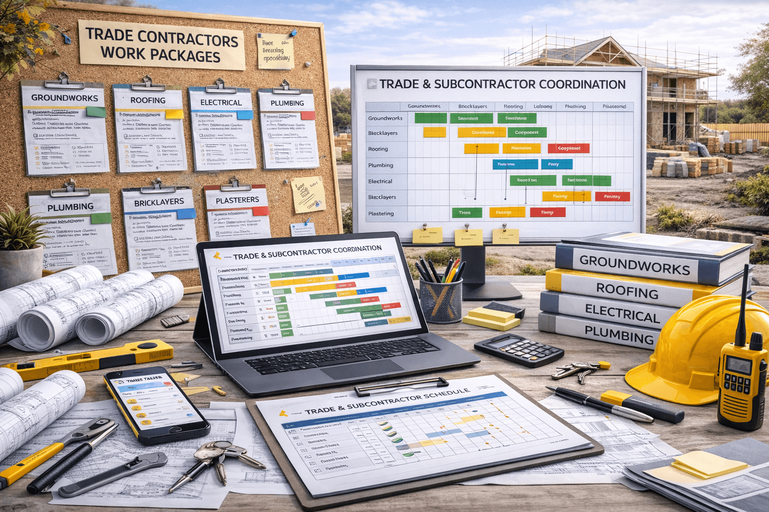 Trade & subcontractor coordination by KOG Building Projects Ltd Grantham Lincolnshire & Nottinghamshire