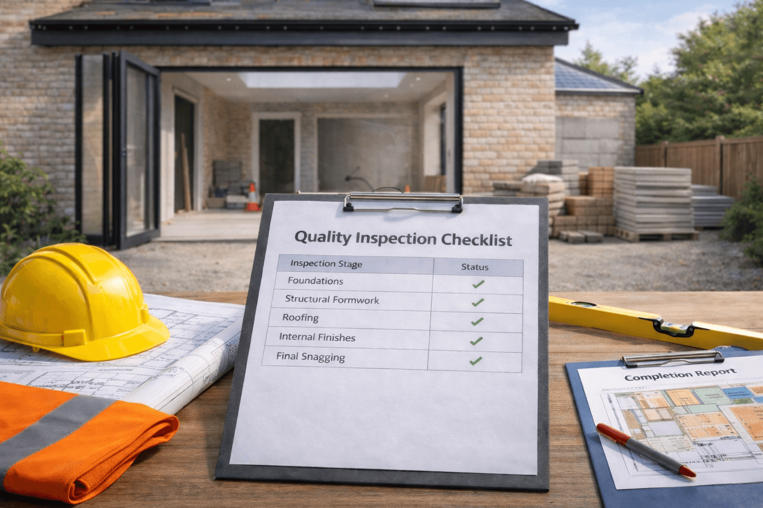 Quality checks at key stages for house extensions in Grantham by KOG Building Projects Ltd
