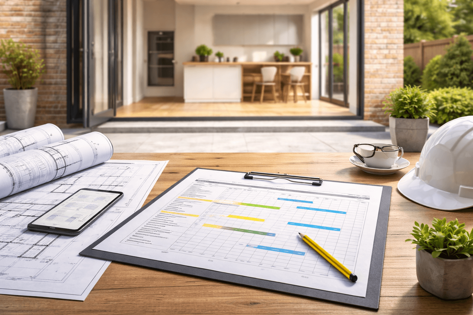 Extension programme planning and milestones in Grantham by KOG Building Projects Ltd