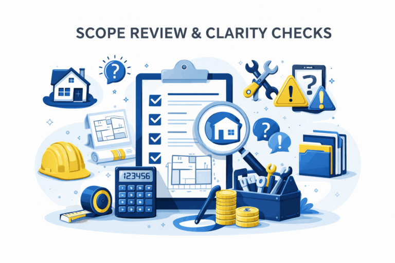 Scope Review & Clarity Checks building contractor in Grantham, Lincolnshire & Nottinghamshire – KOG Building Projects Ltd