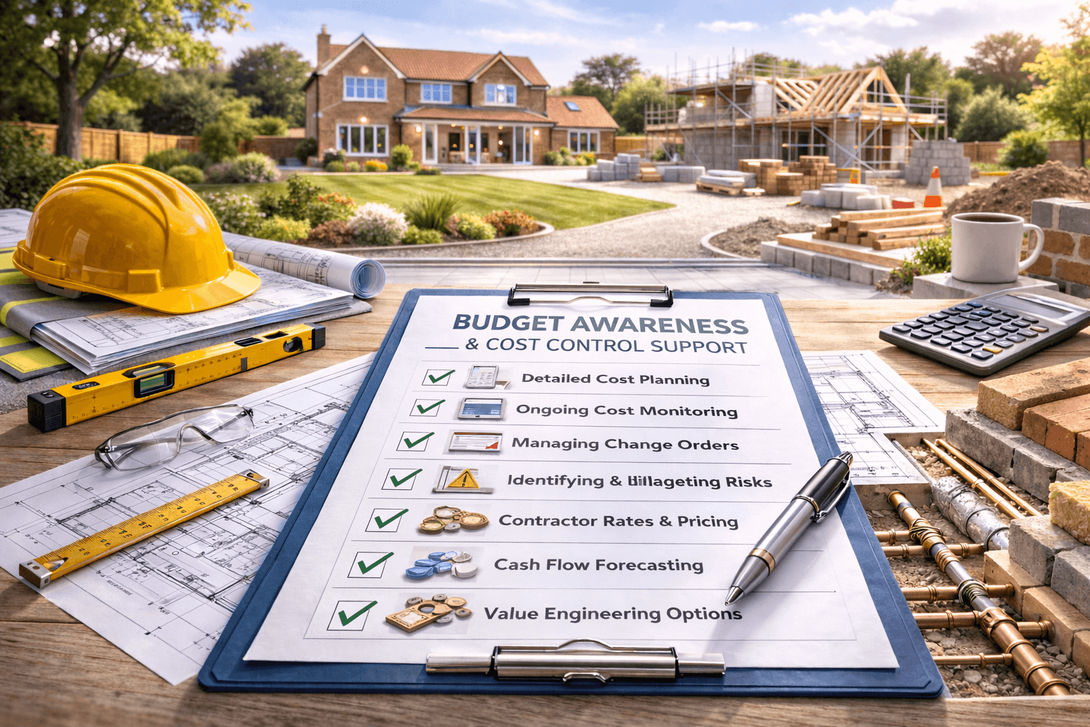 Self build project management budget awareness and cost control support in Grantham by KOG Building Projects Ltd